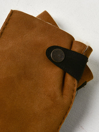 EGG Guanti Slim Sheepskin Cammello E Marrone Scuro