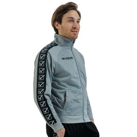 Giacca Tricot Band Givova BA13 Grigio Chiaro Grande Fratello
