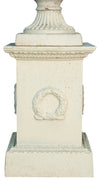 Biscottini Vaso con misure L44xPR44xH60 cm con base L35xPR35xH50 cm in fusione di ghisa