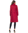 Divine Cappotto lungo in lana con patta bordeaux Taglia S