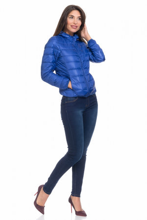 Divine Giacca con cappuccio blu Taglia S