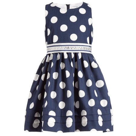 Monnalisa Abito a Pois Bambino Blu e Bianco Taglia 2 anni