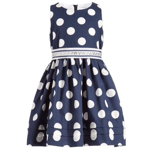 Monnalisa Abito a Pois Bambino Blu e Bianco Taglia 2 anni