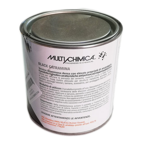 Multichimica Black Catramina 750ml ancorante vernice bituminosa densa