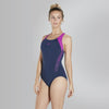 Speedo End Boom Splice Racerback Costume da bagno Blu/Viola