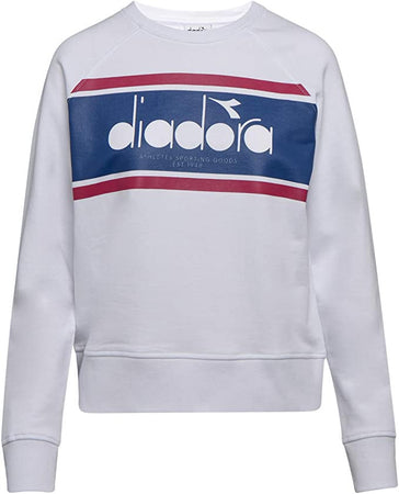 Diadora Felpa Donna L. Sweatshirt Crew Spectra Bianco