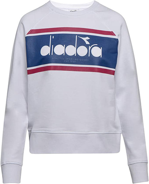 Diadora Felpa Donna L. Sweatshirt Crew Spectra Bianco
