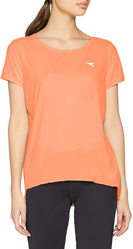 Diadora T-Shirt Donna Coral Fluo