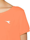 Diadora T-Shirt Donna Coral Fluo