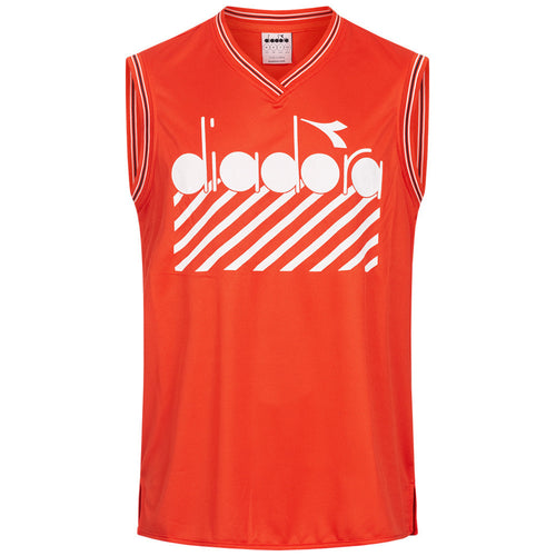 Diadora Canotta Tank Barra Uomo Fiesta Red