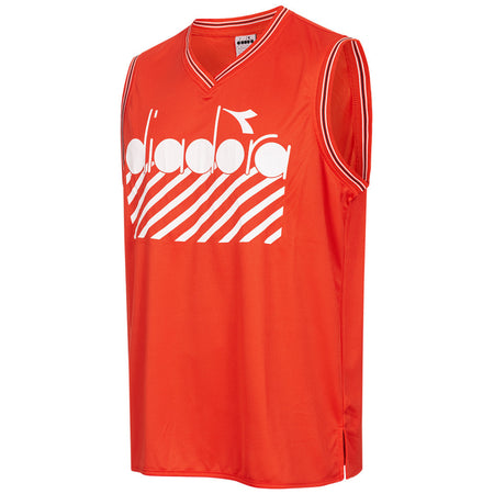 Diadora Canotta Tank Barra Uomo Fiesta Red