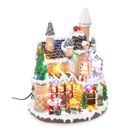 Villaggio natalizio "Cadwell" marzapane con luci Led per decorazioni natalizie