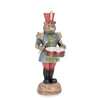 Soldatino orso Brendan in resina con tamburo per decorazioni natalizie