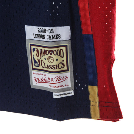 MITCHELL &amp; NESS Canotta Basket Uomo Nba Swingman Jersey Hardwood Classics No 23 Lebron James 2008-09 Clecav Navy da uomo