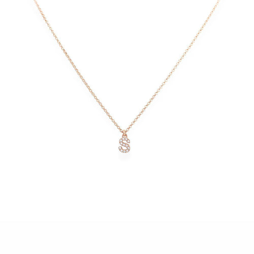 VERSARI - Collana con lettera iniziale L di zirconi bianchi incastonati