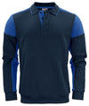 Felpa Bicolore Prime Blu Royal Felpa Misto Cotone Organico Poliestere Riciclato Ecosostenibile
