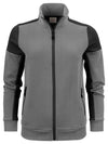 Felpa Bicolore Prime Grigio Nero Felpa Donna da Lavoro con Cerniera Misto Cotone Organico Poliestere Riciclato Ecosostenibile