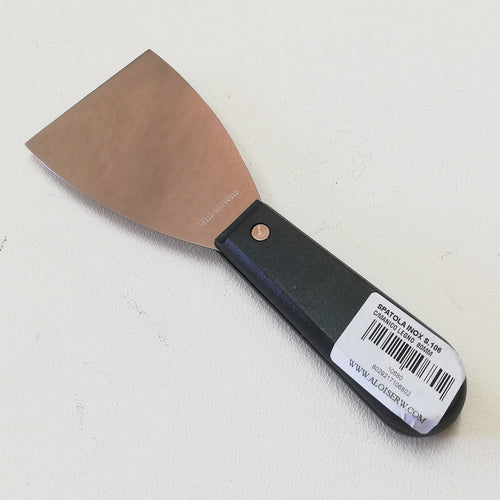 Fiorellini spatola raschietto inox da 80mm con manico in legno