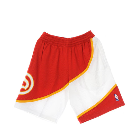 MITCHELL &amp; NESS Pantaloncino Basket Uomo Nba Swingman Shorts Hardwood Classics 1986 Atlhaw Original Team Colors da uomo