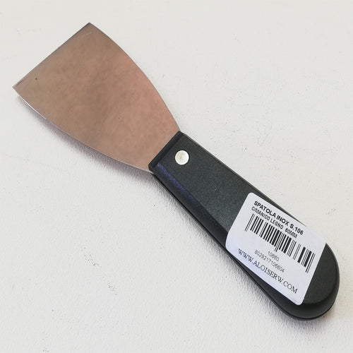 Fiorellini spatola raschietto inox da 60mm con manico in legno