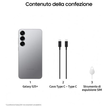 Samsung s25+ 12+256gb 6.7 5g Silver Shadow ita