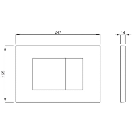 Schwab Metis placca di comando bianca per cassetta wc incasso serie 199