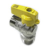 Valvola sfera rubinetto gas MM leva corta da 1/2