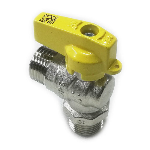 Valvola sfera rubinetto gas MM leva corta da 1/2