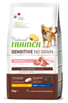 Natural Trainer No Grain mangime secco Cani Adult small & toy maiale e patate