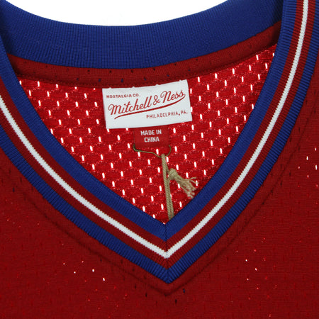 MITCHELL &amp; NESS Casacca Uomo Nba Unbeaten Mesh V Neck Hardwood Classics Kankin Original Team Colors da uomo