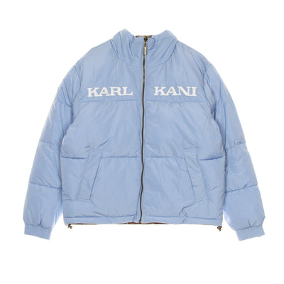 KARL KANI Piumino Donna Retro Reversible Puffer Jacket Light Blue/brown da donna
