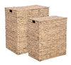 Set 2 pezzi porta biancheria Kalaw naturale rettangolare