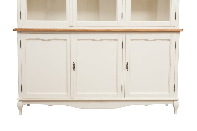 Biscottini Biscottini Credenza Libreria Tiglio Massello 175x41x207 Bianca Piano Naturale