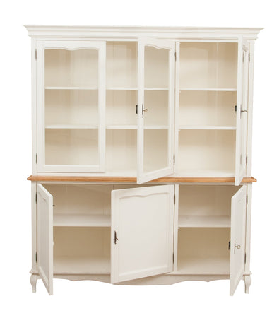 Biscottini Biscottini Credenza Libreria Tiglio Massello 175x41x207 Bianca Piano Naturale