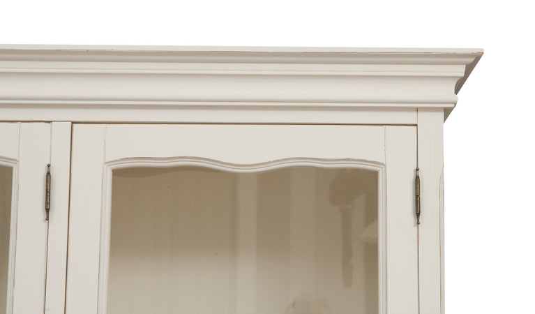 Biscottini Biscottini Credenza Libreria Tiglio Massello 175x41x207 Bianca Piano Naturale