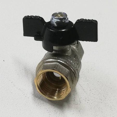 Enolgas valvola sfera saracinesca 1/2" FF leva corta nera