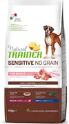 Natural Trainer No Grain mangime secco Cani Adult medium & maxi maiale e patate