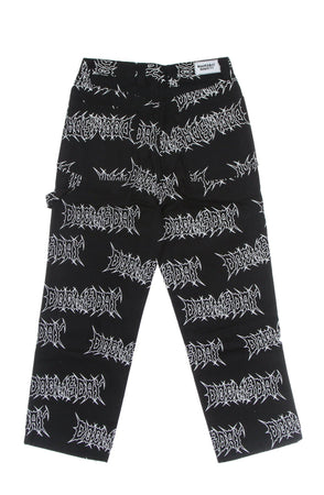 DOOMSDAY Pantalone Lungo Uomo Graffpunk Canvas Pant Black da uomo