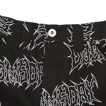 DOOMSDAY Pantalone Lungo Uomo Graffpunk Canvas Pant Black da uomo