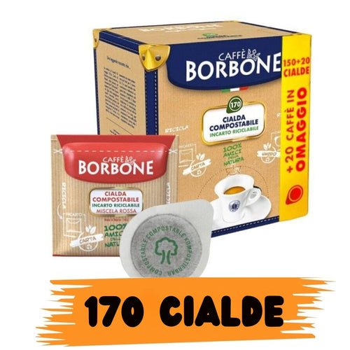 Caffè Borbone Cialda Compostabile, Miscela Rossa 170 Cialde Ese
