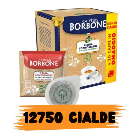 Caffè Borbone Cialda Compostabile, Miscela Rossa 170 Cialde Ese