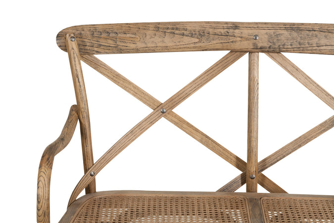 Biscottini Biscottini Divanetto Panchetta 2 Posti Thonet Noce Chiaro 105x50x90 Massello