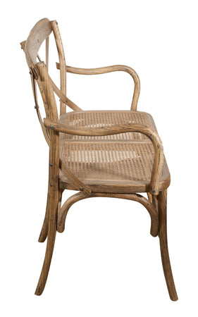 Biscottini Divanetto due posti tipo Thonet finitura noce chiaro L105XPR50XH90 cm. fascino