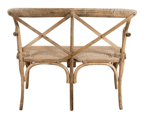 Biscottini Biscottini Divanetto Panchetta 2 Posti Thonet Noce Chiaro 105x50x90 Massello