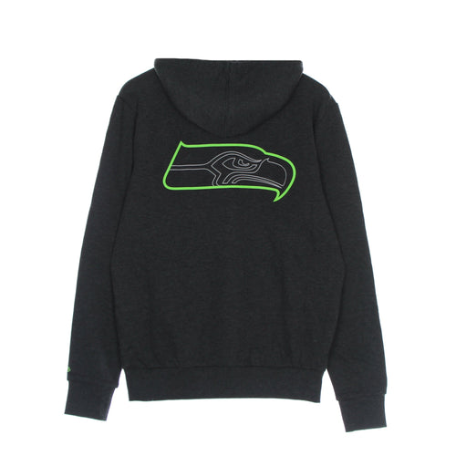 NEW ERA Felpa Cappuccio Uomo Nfl Outline Logo Po Hoodie Seasea Black/original Team Colors da uomo
