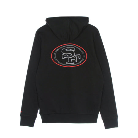 NEW ERA Felpa Cappuccio Uomo Nfl Outline Logo Po Hoodie Saf49e Black/original Team Colors da uomo