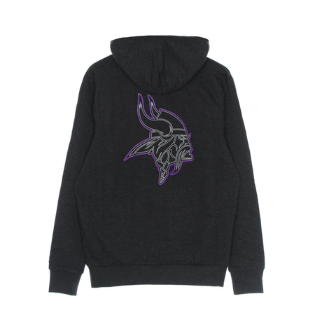 NEW ERA Felpa Cappuccio Uomo Nfl Outline Logo Po Hoodie Minvik Black/original Team Colors da uomo