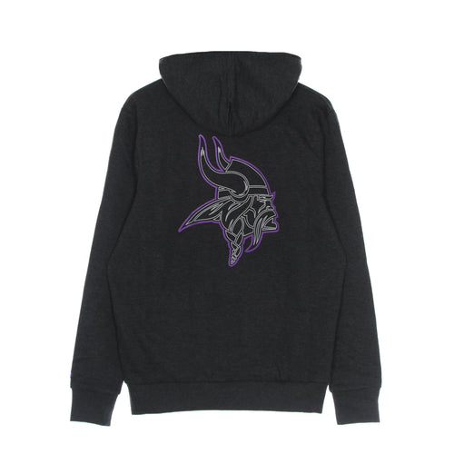 NEW ERA Felpa Cappuccio Uomo Nfl Outline Logo Po Hoodie Minvik Black/original Team Colors da uomo