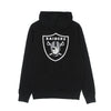NEW ERA Felpa Cappuccio Uomo Nfl Outline Logo Po Hoodie Lasrai Black/white da uomo