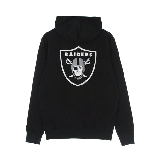 NEW ERA Felpa Cappuccio Uomo Nfl Outline Logo Po Hoodie Lasrai Black/white da uomo